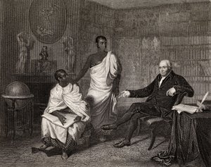 Robinson tarafından kazınmış Dr Adam Clarke ve Buda Rahipleri by Alexander Mosses